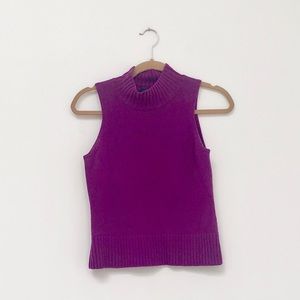 Dana Buchman Purple Cashmere Sweater Tank / S